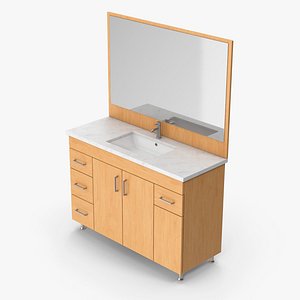 Bathroom Cabinet With Sink 3D model