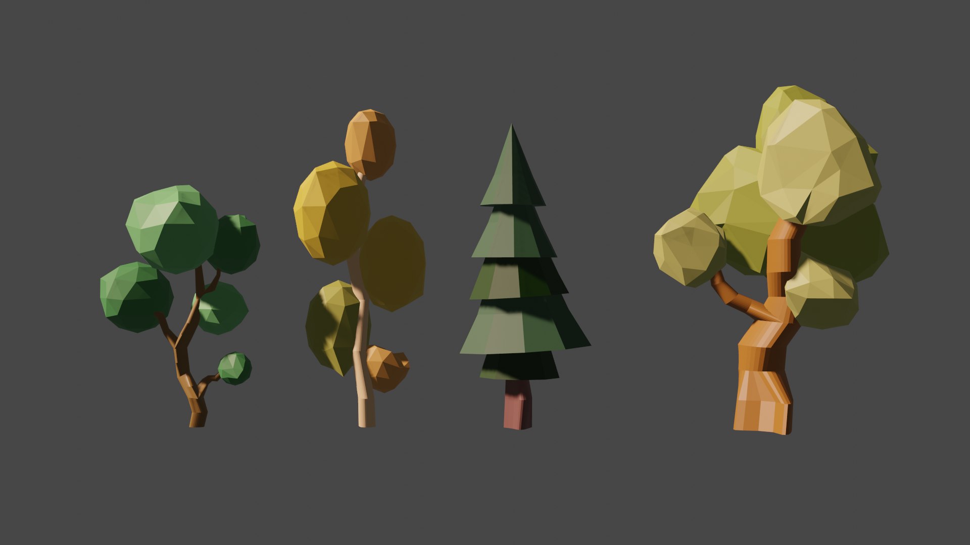 Low Poly Trees 01 Model - TurboSquid 2129644