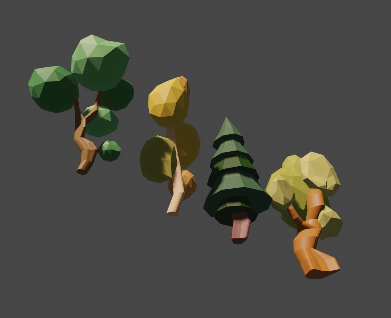 Low Poly Trees 01 Model - TurboSquid 2129644