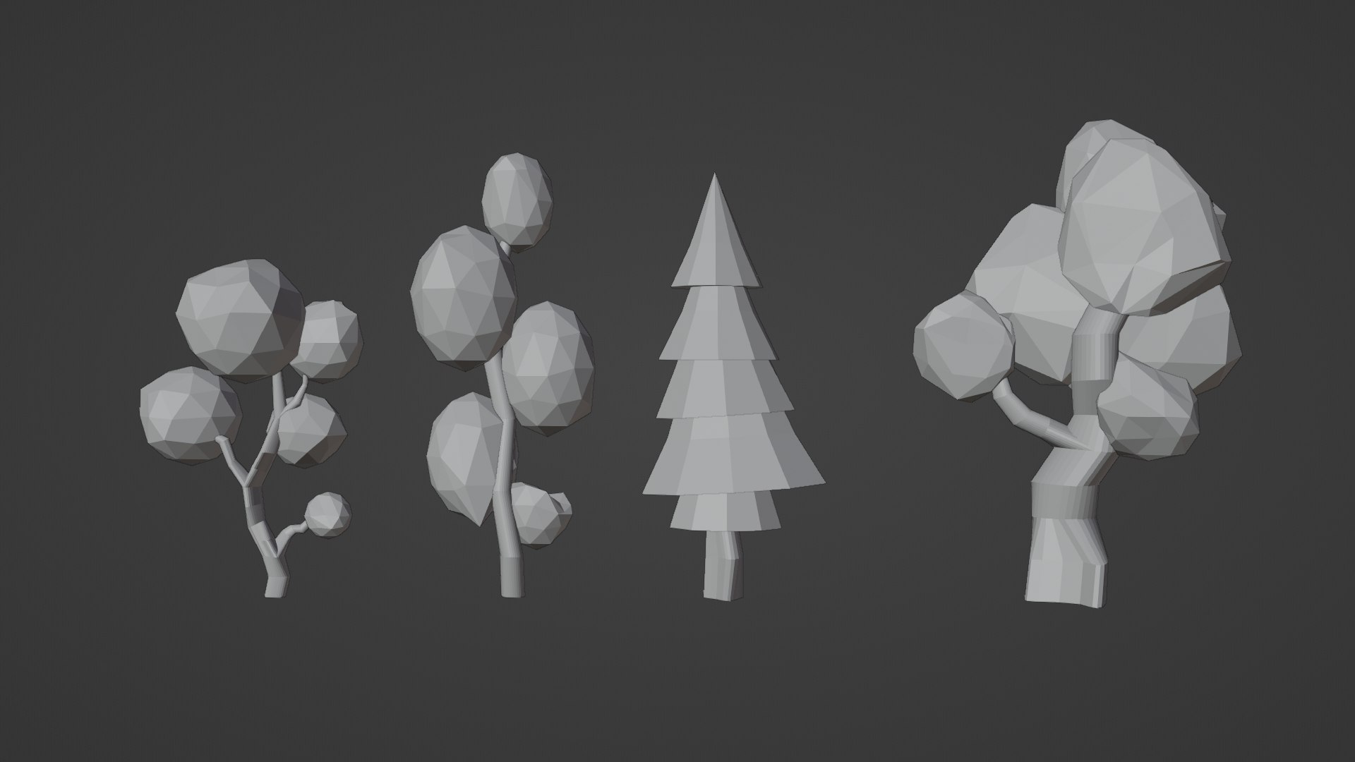 Low Poly Trees 01 Model - TurboSquid 2129644
