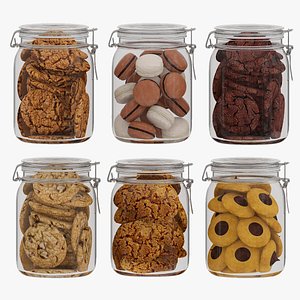 Cookie jars 6 3D model