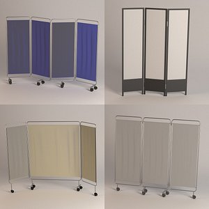 folding screens 3d model