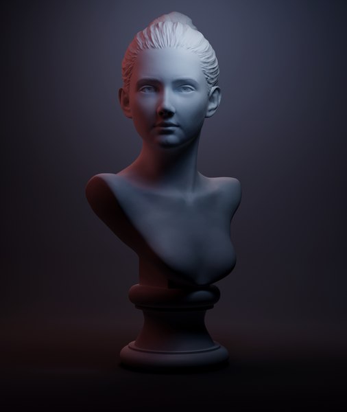 3D sculpture female bust - TurboSquid 1630584