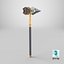 包含 Battle Hammer 04 PBR Unity UE V-Ray 纹理