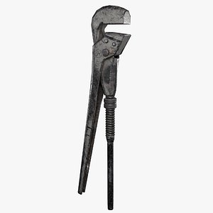 Soviet pipe wrench tool 3D model