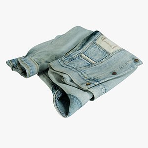 realistic jean jacket 2 3D model