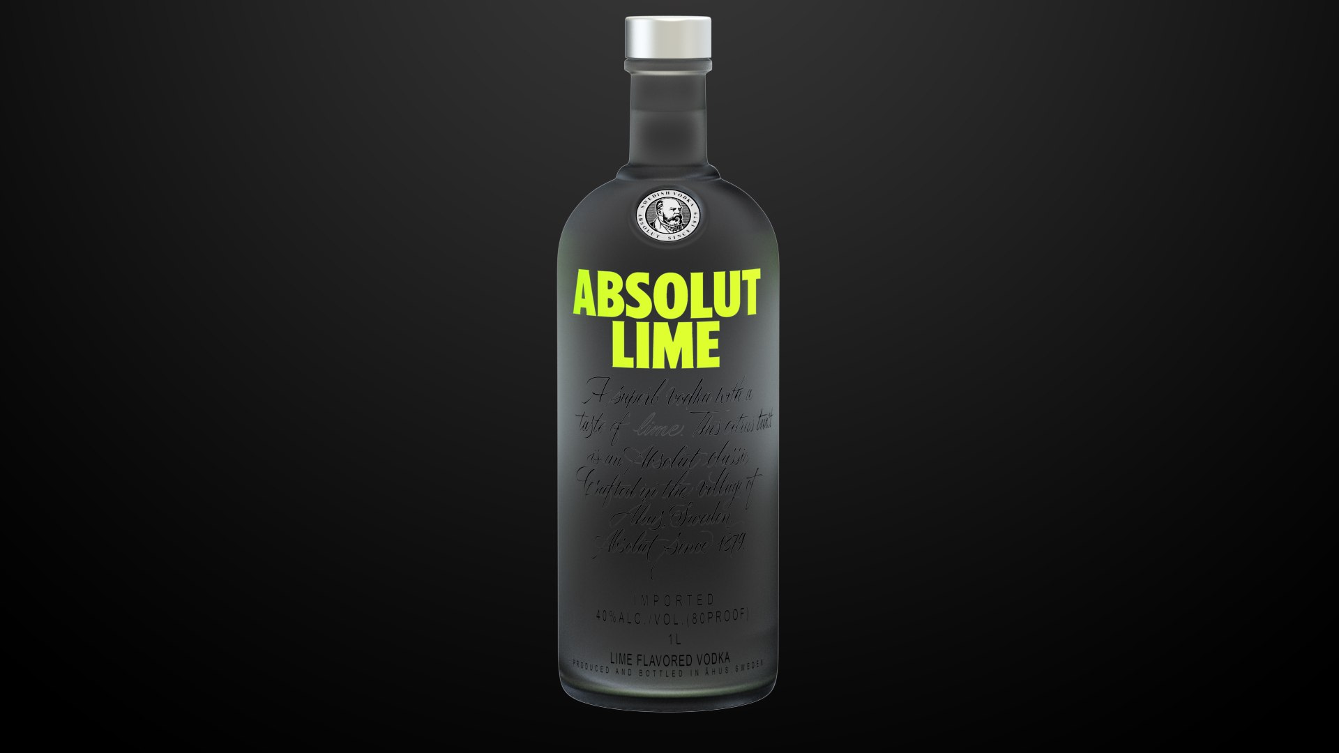3D Absolut Lime Flavoured Vodka Model - TurboSquid 1694054