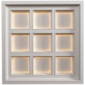 Modern coffered illuminated ceiling Art Deco style
