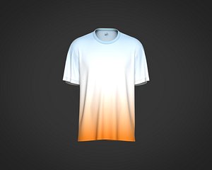 Mens Basic T-shirt Ombre Effect 3D model