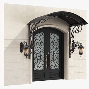 3D classic door exterior model