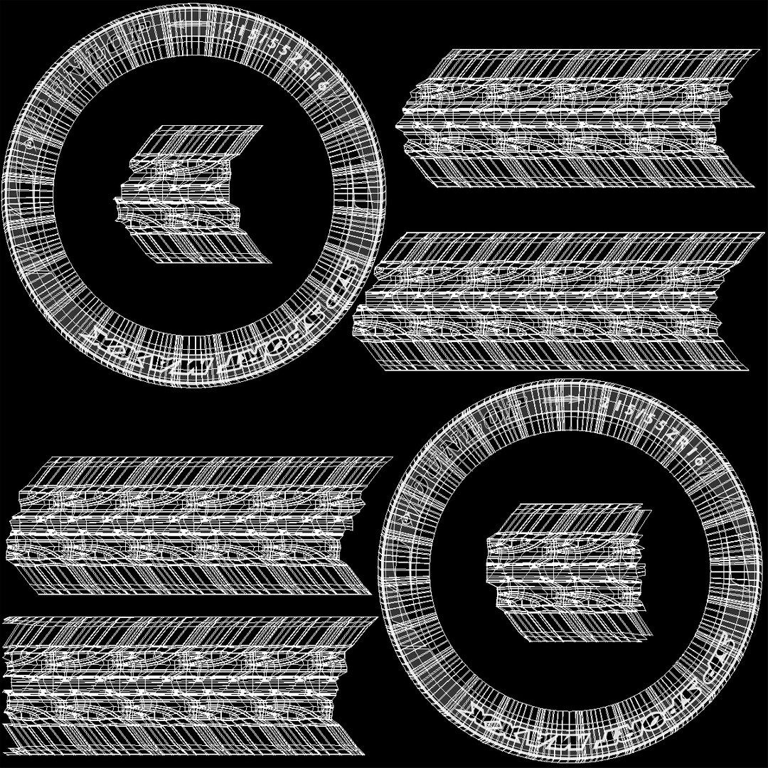 Straight Disk Car Wheel 3d Dxf
