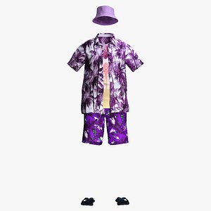 Summer Beach Outfit - 3D Male Clothing Set