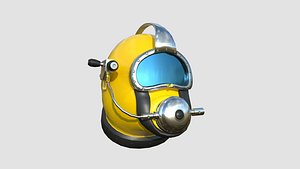 Diving Helmet B 01 Yellow - Character Design Fashion 3D