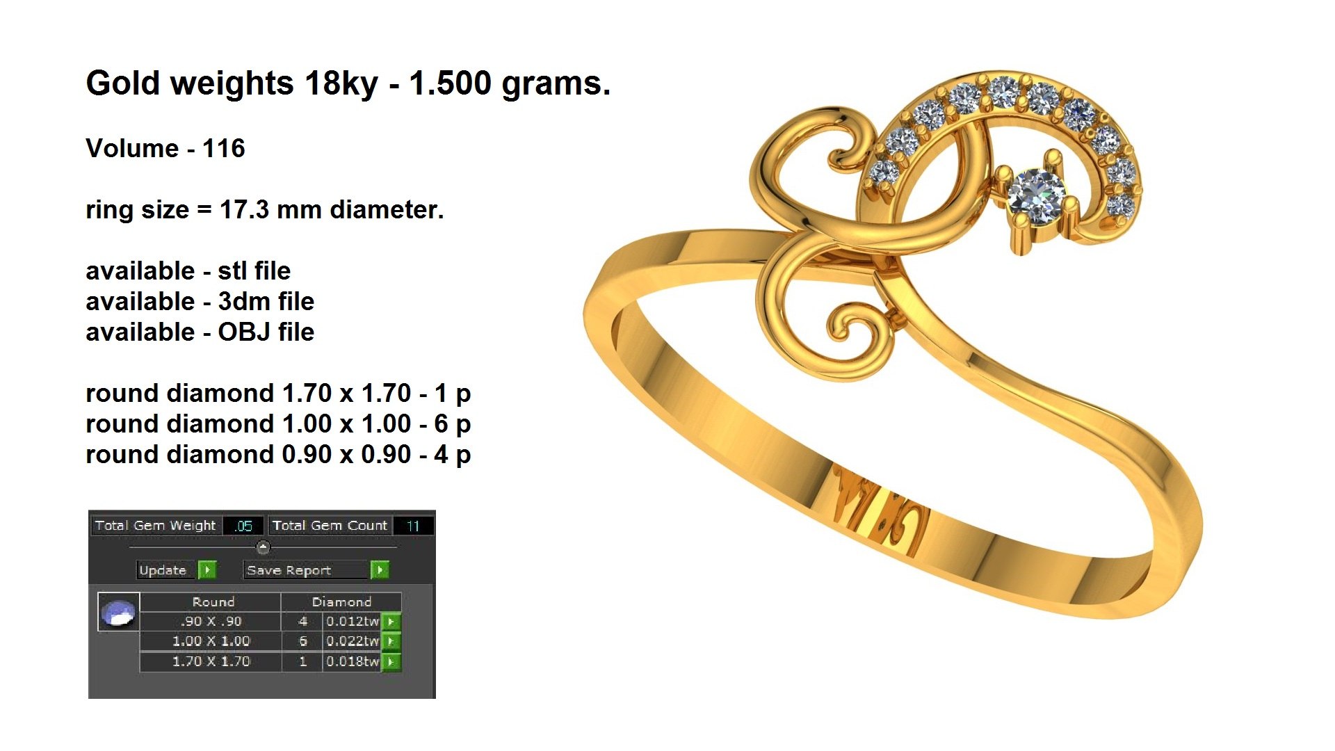 Ring jewellery model TurboSquid 2097220