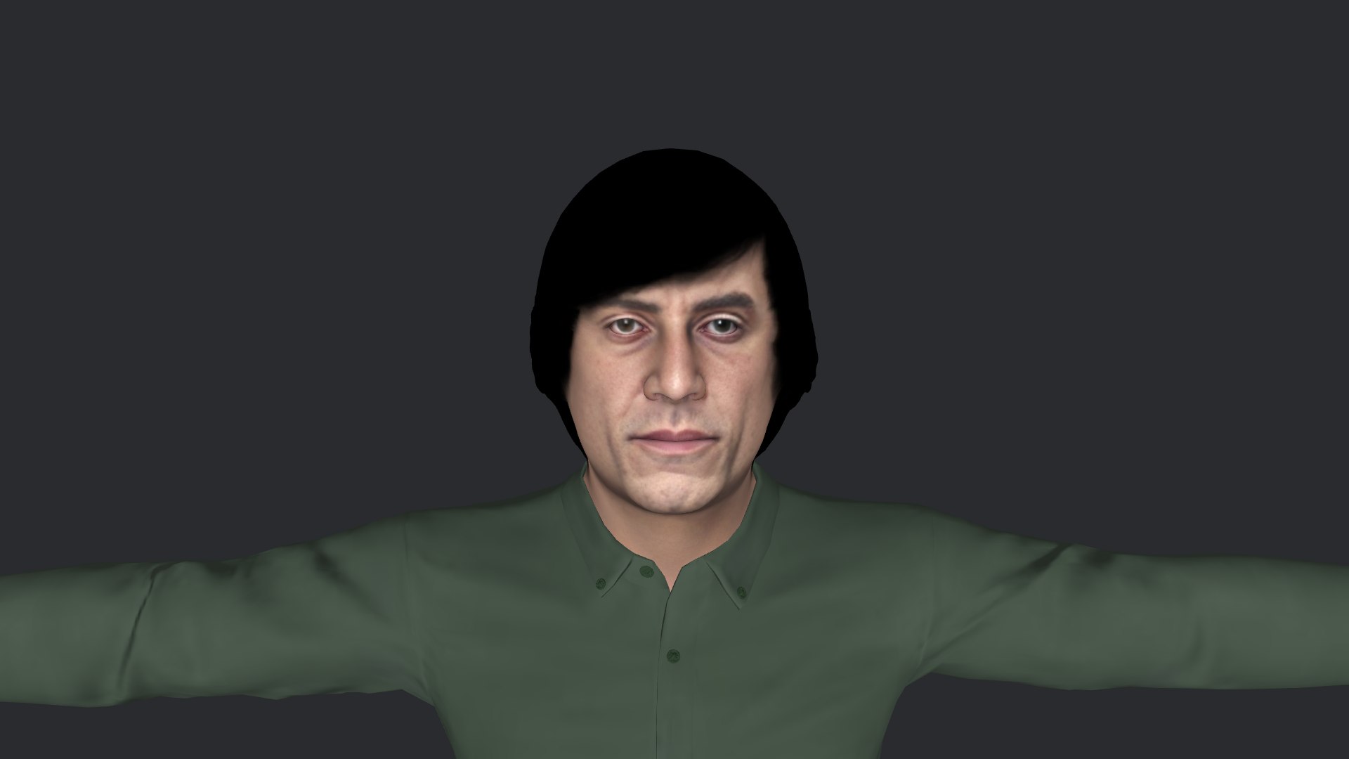 3D Anton Chigurh Hyper Realistic Full Body Fully Rigged 3D Character ...