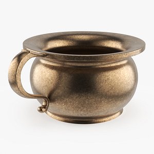 Vintage Brass Pot 3D