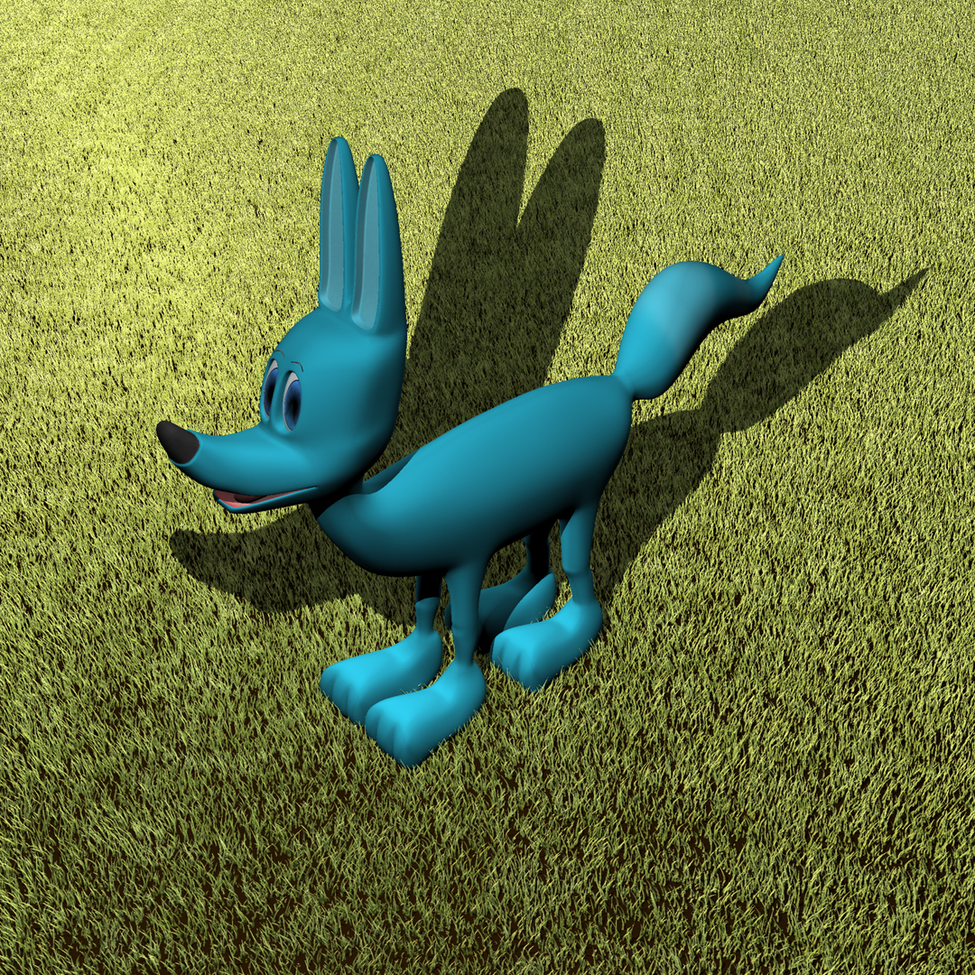 3d model kevin cartoon dog