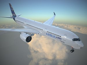 Airbus A350 900 with interior