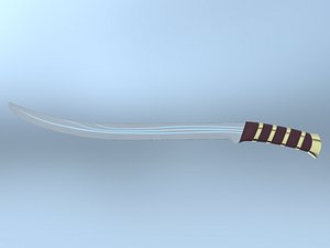 3d model elven sword
