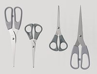Scissors set of 2 stainless steel gray