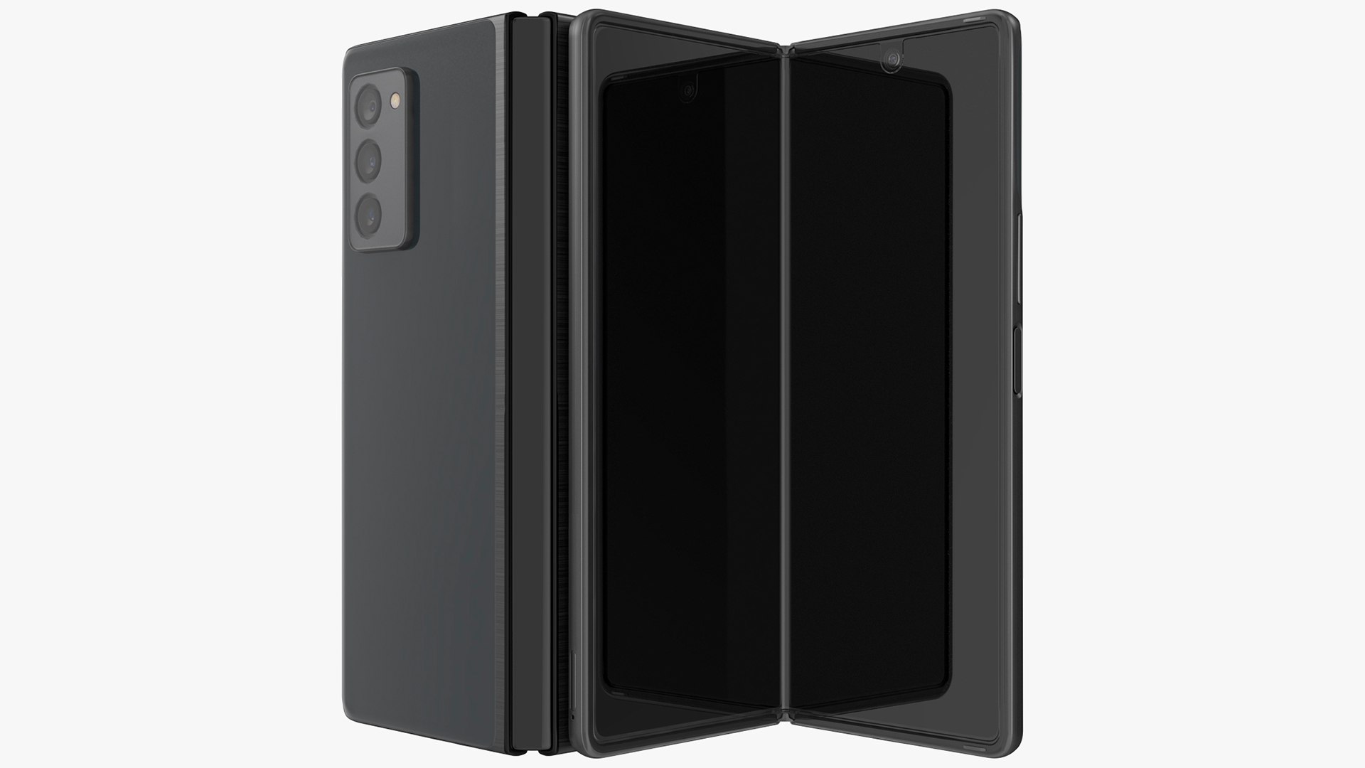 Mobile Phone Black Rigged 3D model preview