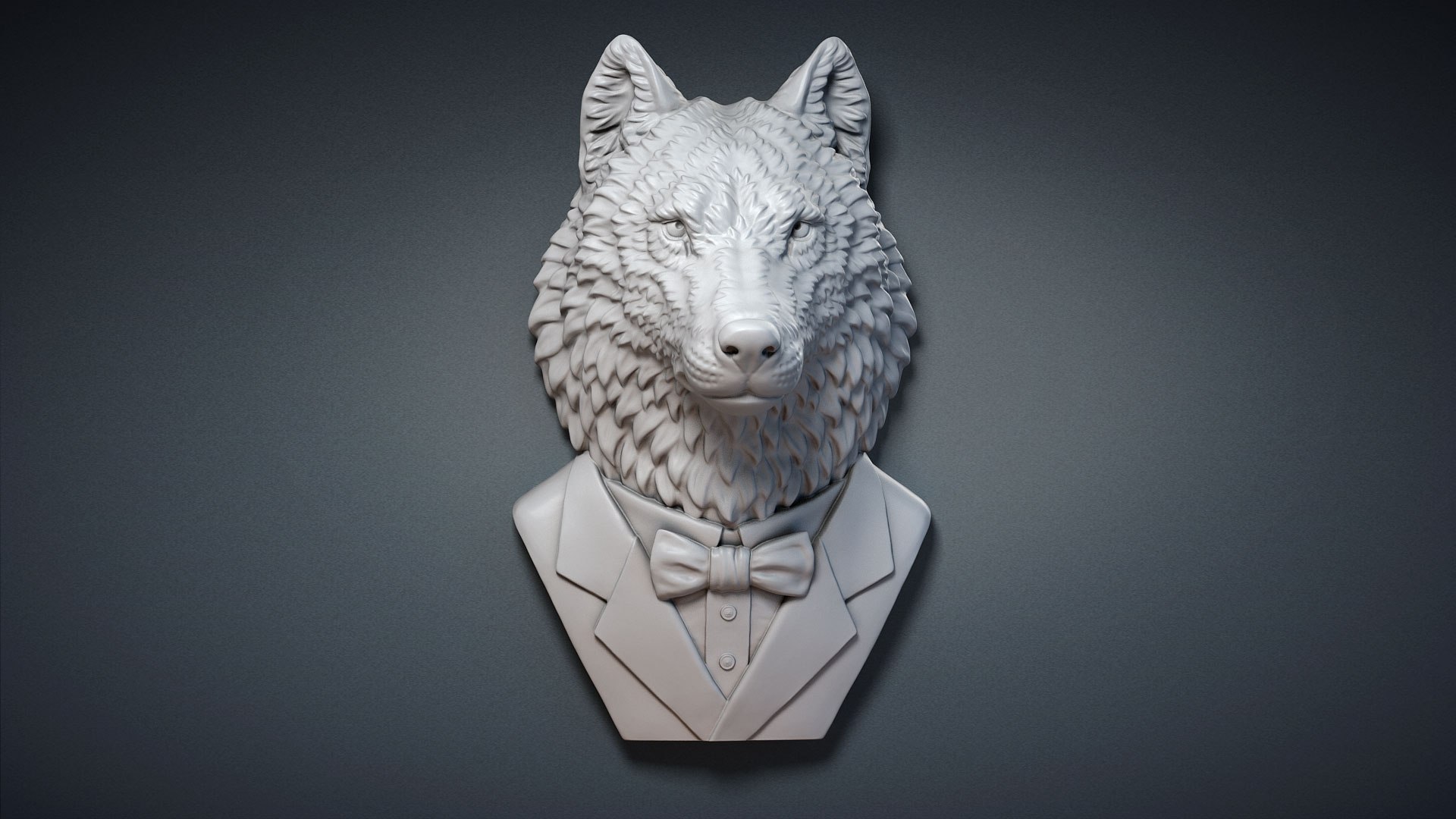 3D Wolf Suit Sculpture Model - TurboSquid 1531242