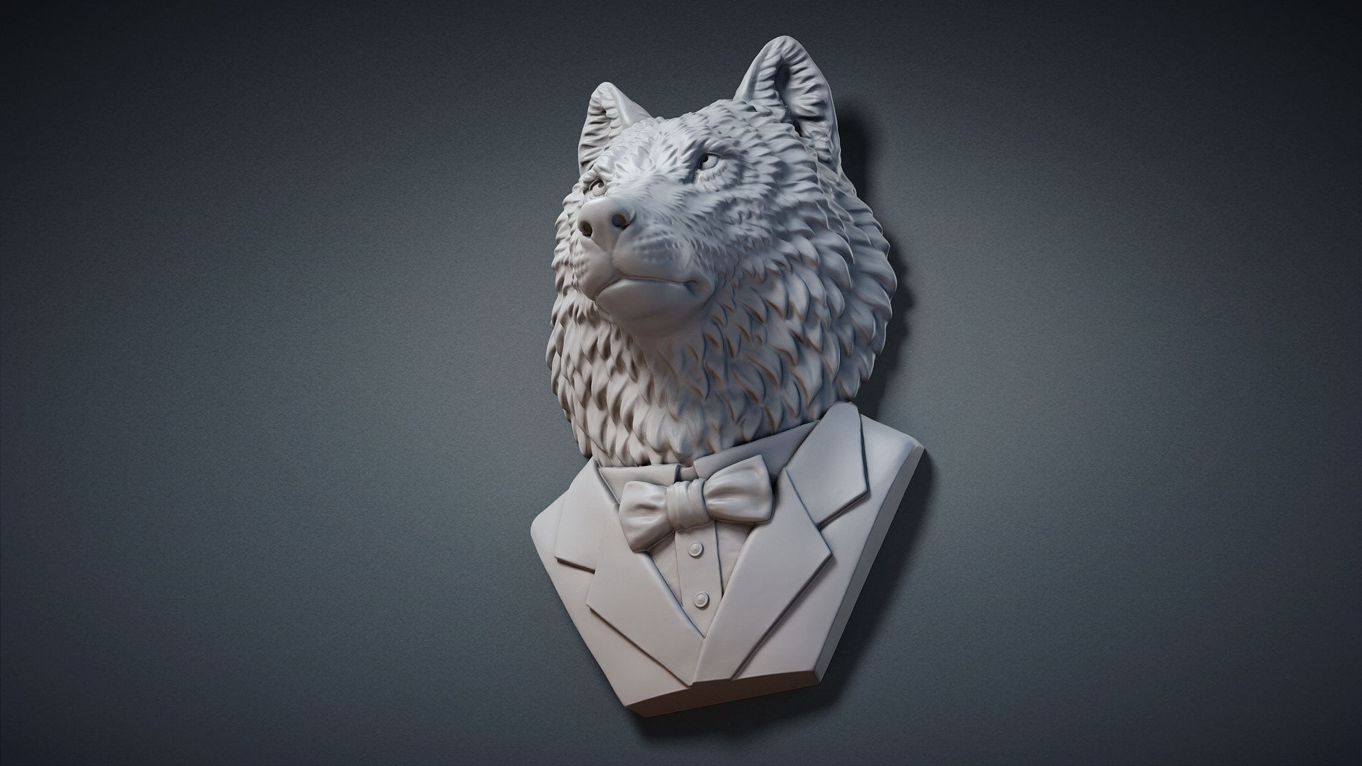 3D Wolf Suit Sculpture Model - TurboSquid 1531242