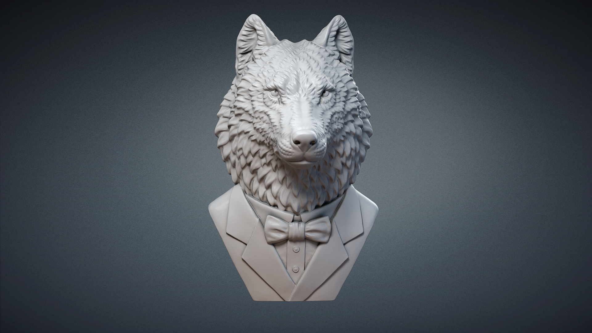 3D Wolf Suit Sculpture Model - TurboSquid 1531242