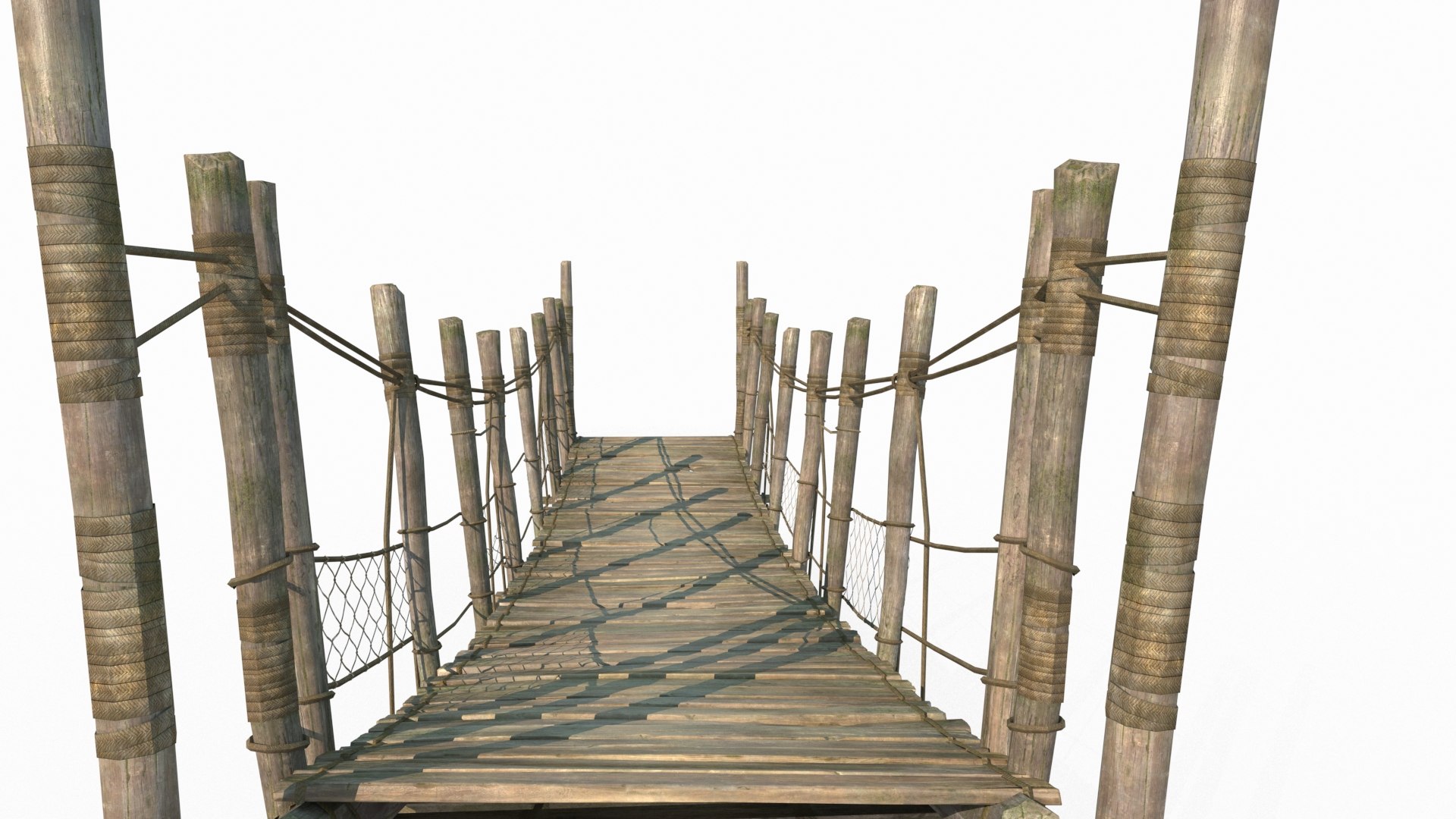 3D Ancient Suspension Bridge Model - TurboSquid 2128700