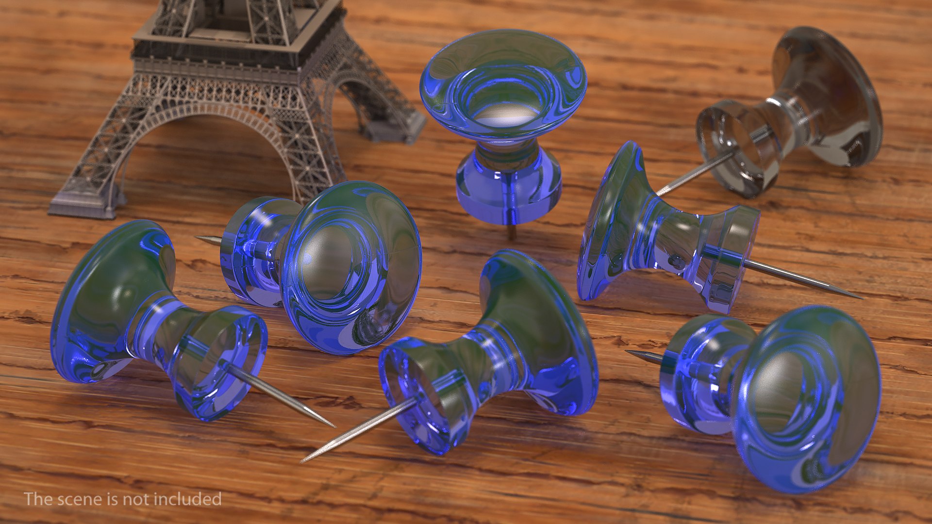 Transparent Push Pin 3D Model - TurboSquid 1425576