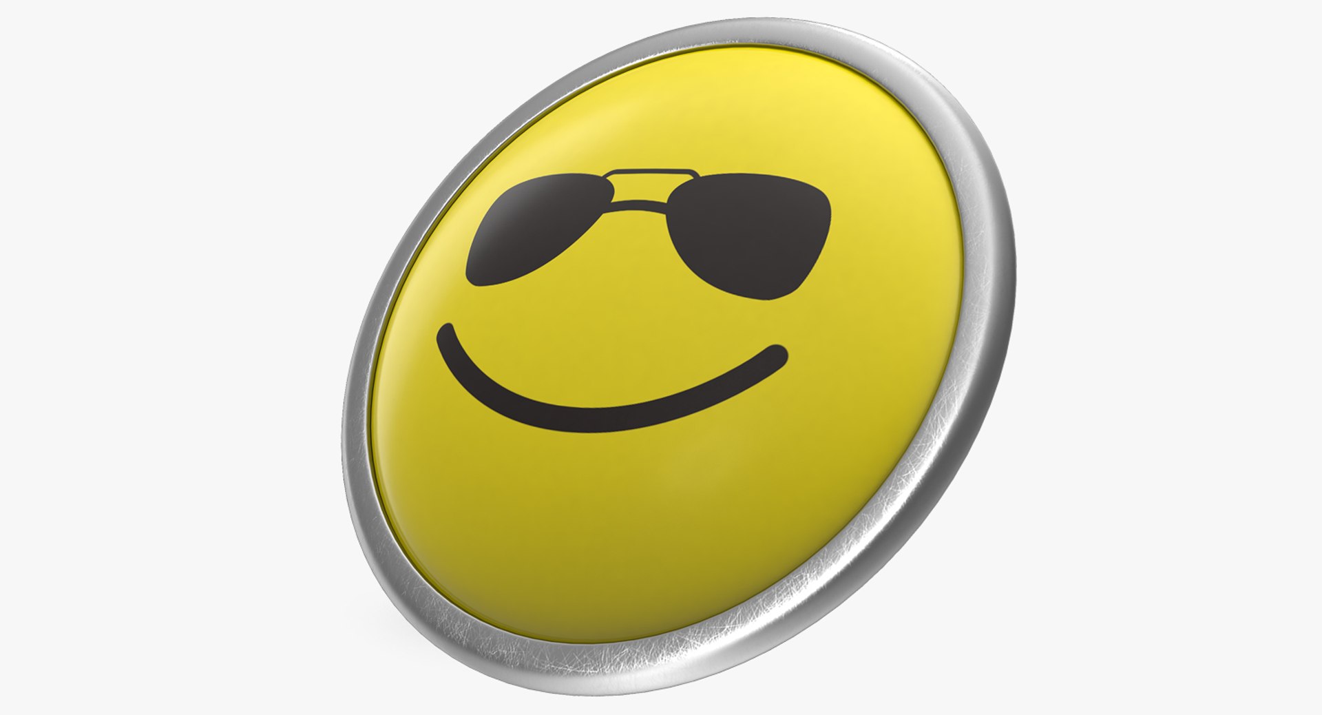 Sunglasses Face Pin 3D model preview