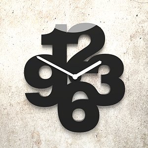3ds big number wall clock