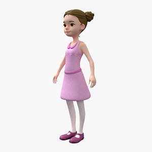 casual girl games character 3D