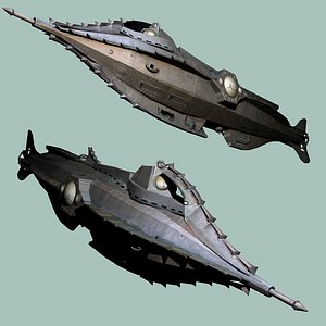 3d model fantasy submarine
