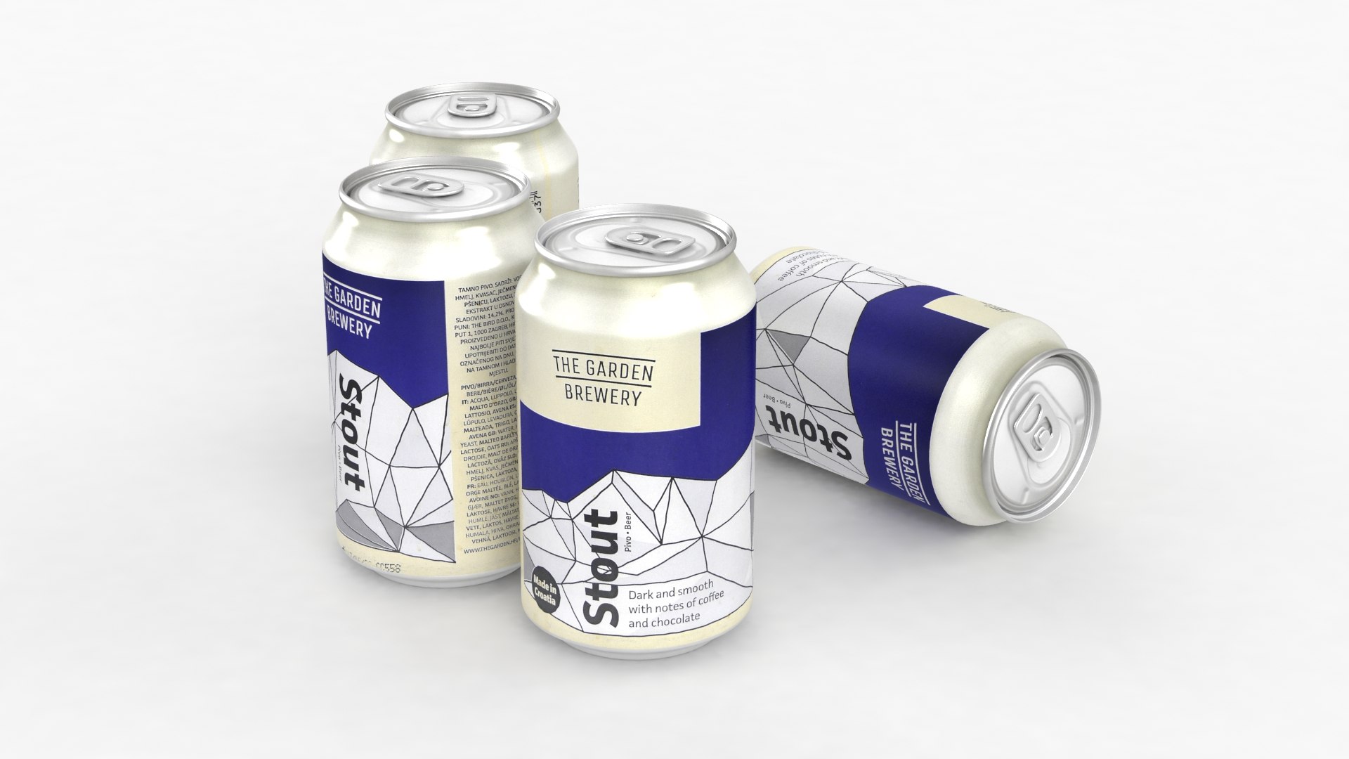 Beer Can Garden Brewery Stout 330ml 2021 3D Model TurboSquid 1764370