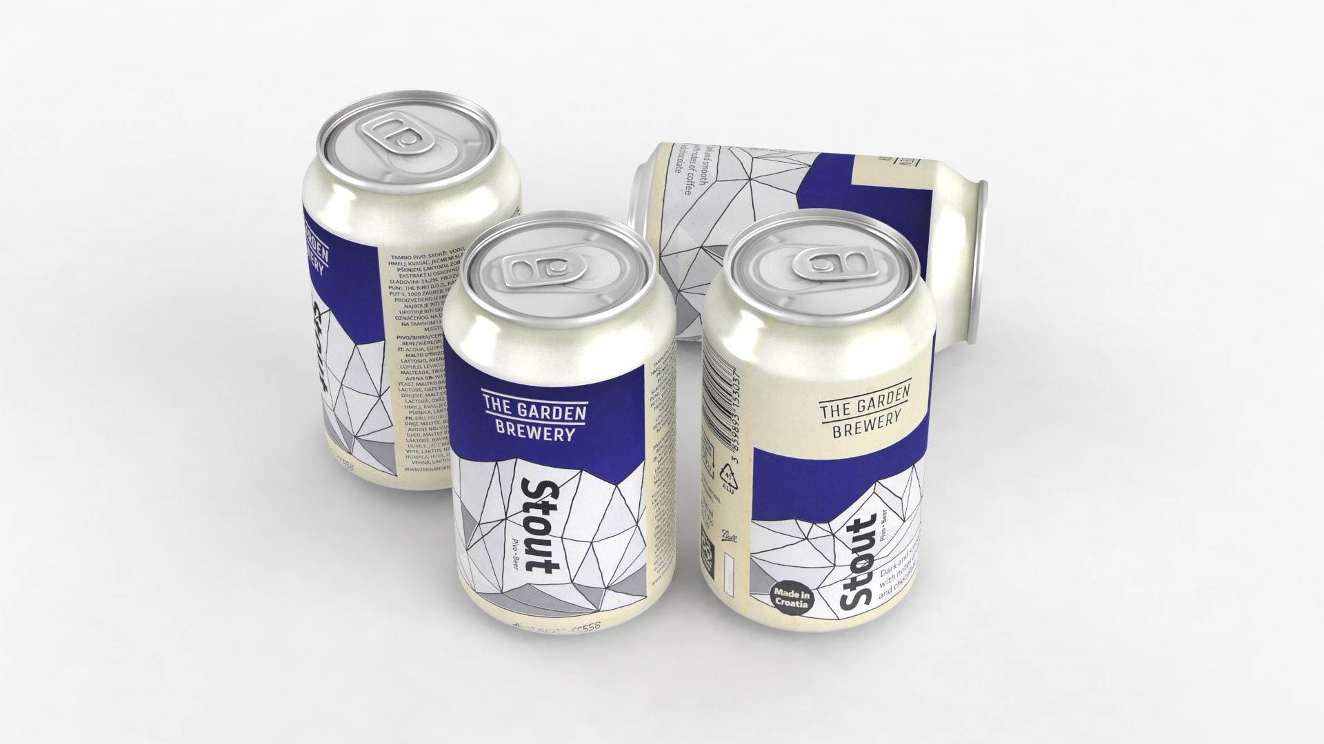 Beer Can Garden Brewery Stout 330ml 2021 3D Model TurboSquid 1764370