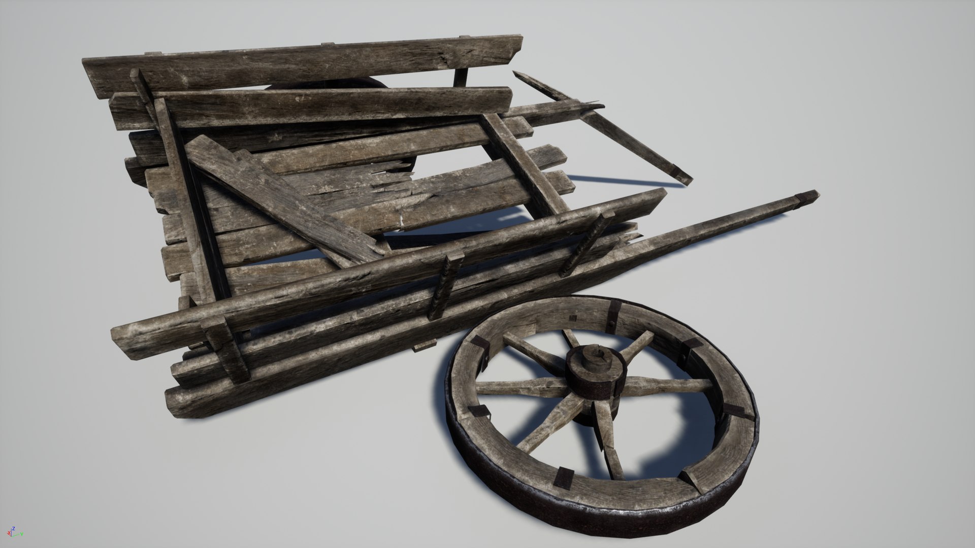 Medieval Broken Cart 3D - TurboSquid 1480627