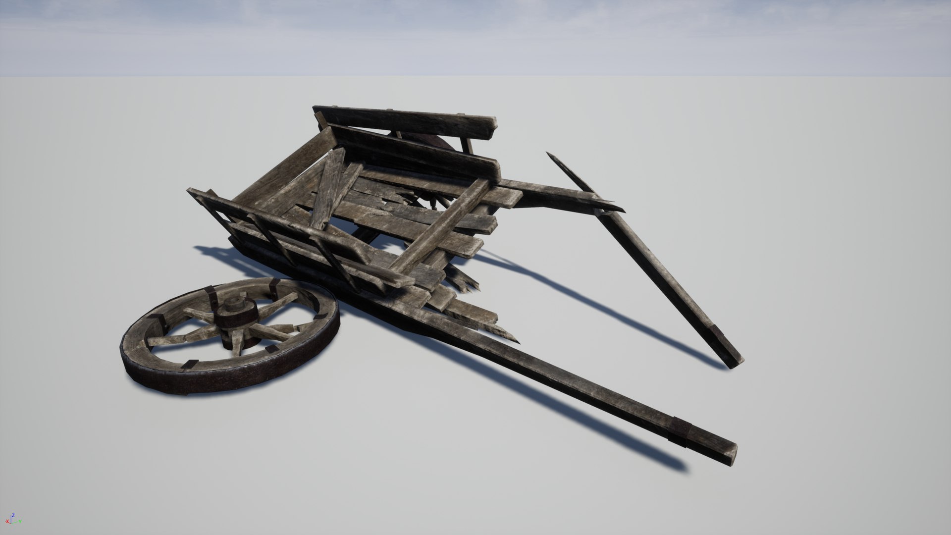 Medieval Broken Cart 3D TurboSquid 1480627