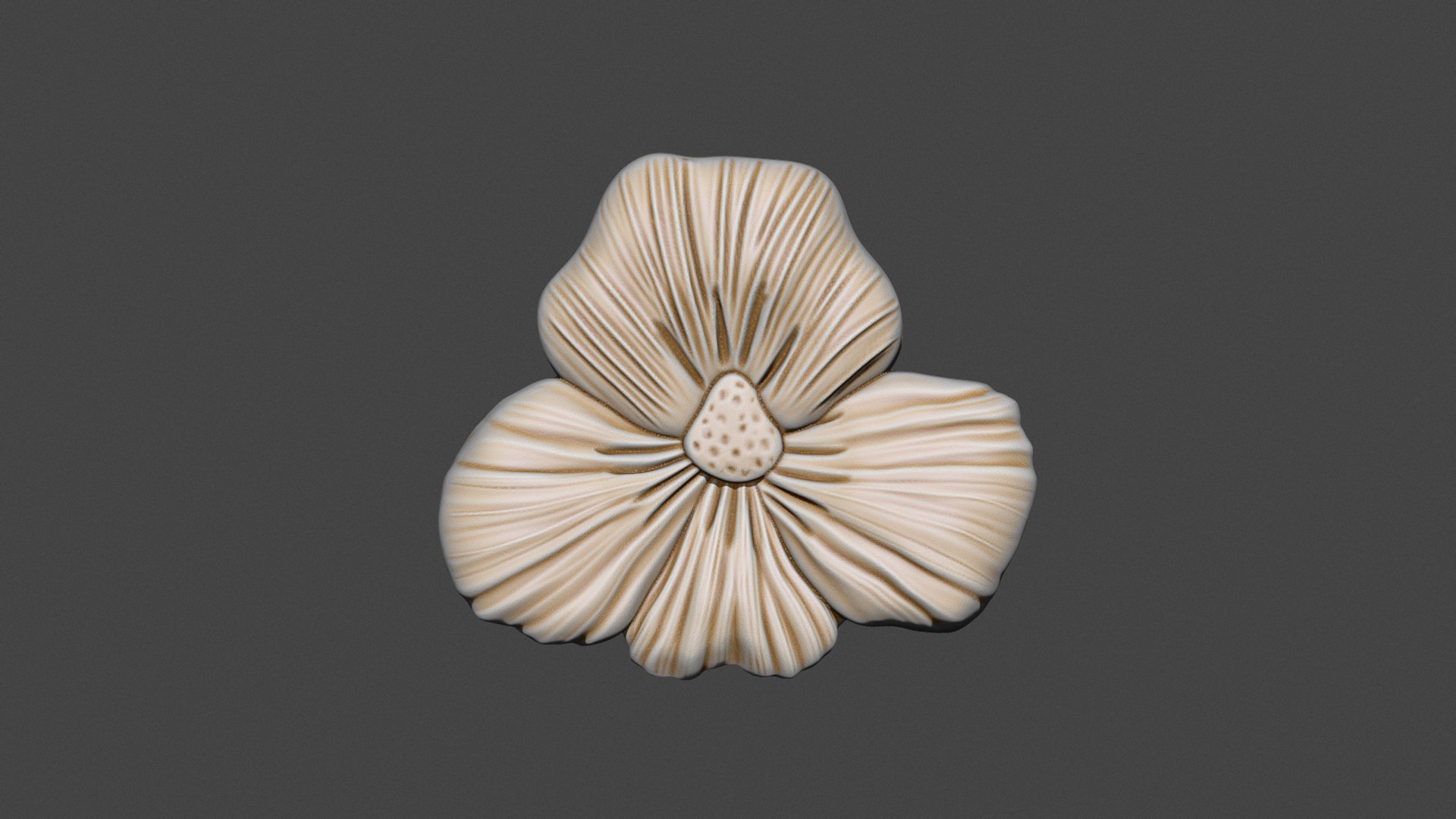 Viola Pansy Flower Bas Relief 3D Model - TurboSquid 2367299