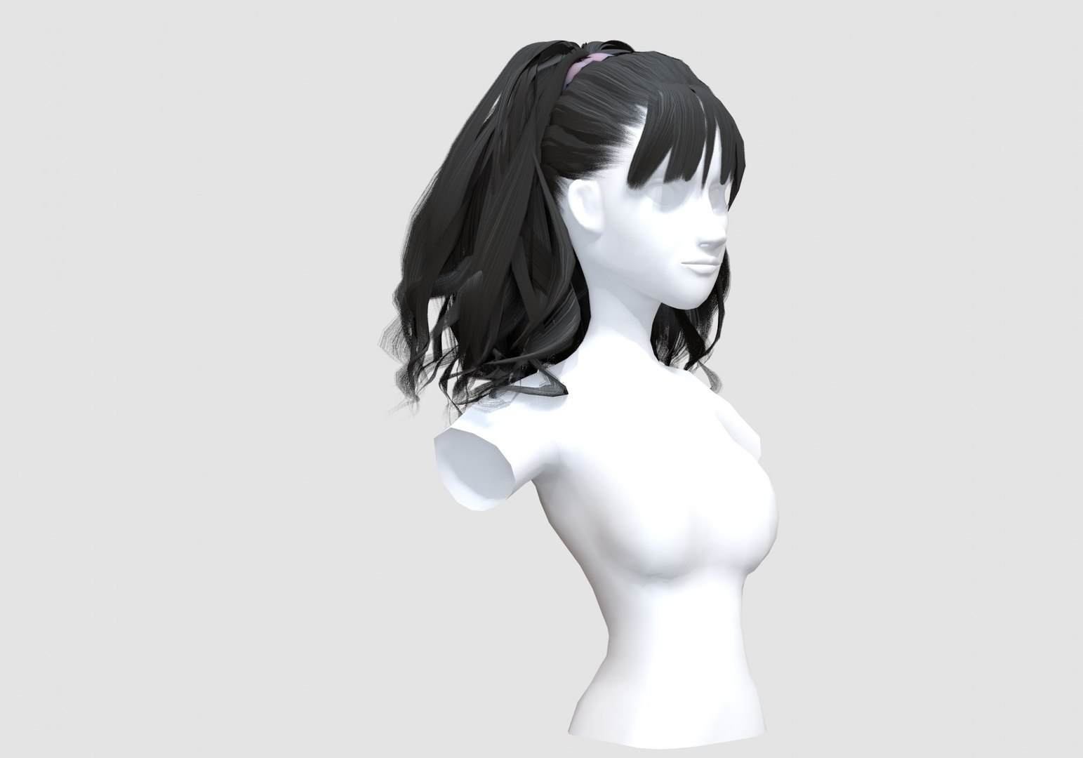 Wide Pigtails Hairstyle - 3D Model by nickianimations