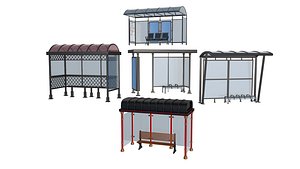 Bus Stop Collections 3D model