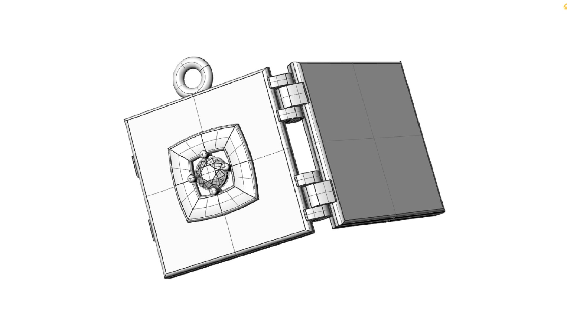 Stylish Futuristic Locket-pendant For Cnc Or Print 3D Model ...