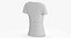 T Shirt Worn Female V Neck Pose 01 White Blank and Branded Heather model