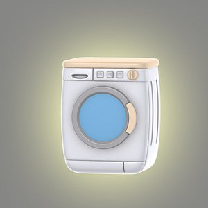 3d cartoon washing machine