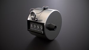 3D Hand Tally Counter model