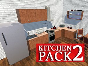 Kitchen Pack v2 - Low Poly Props