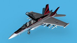 Boeing FA-18F Super Hornet V19 3D model