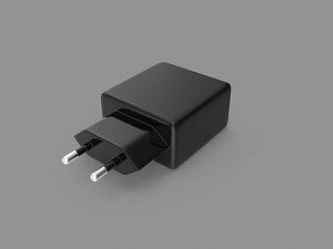 usb travel charger 2 3D model