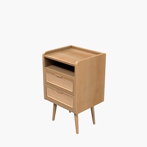 Minimalist Rattan Nightstand
