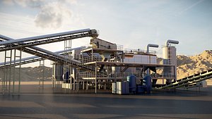Dry Coal Processing Plant 3D Model – Modular Mining Preparation Facility